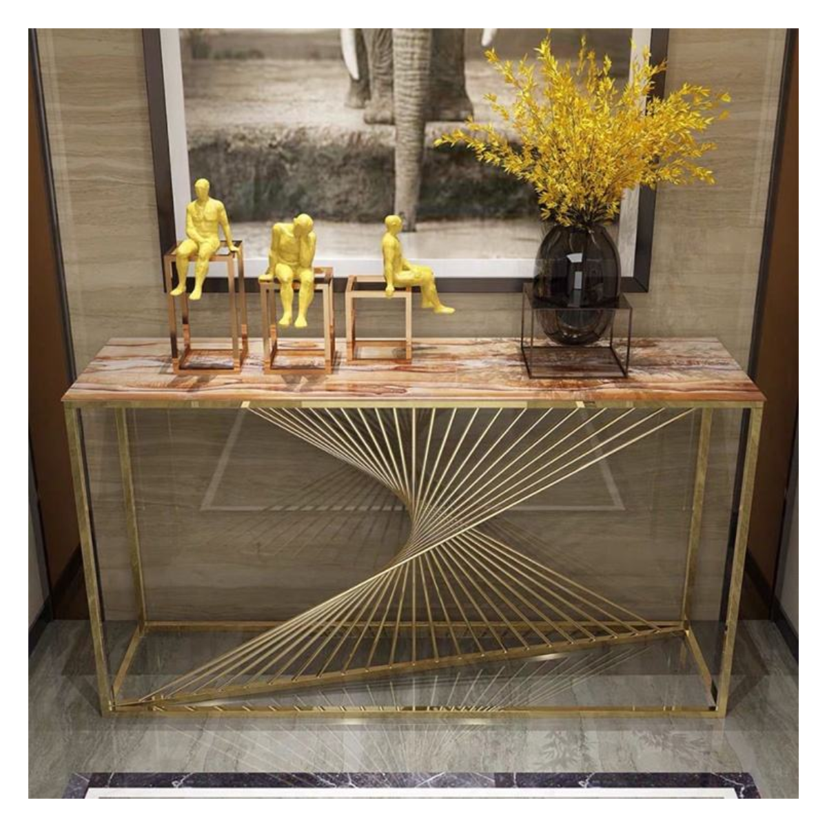 Vortex Wire Console Side Table